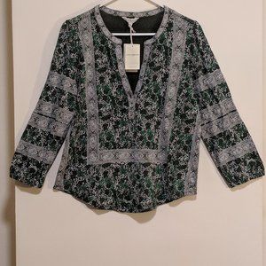 Lucky Brand Green Blouse Small